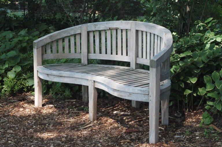 wooden garden bench seat